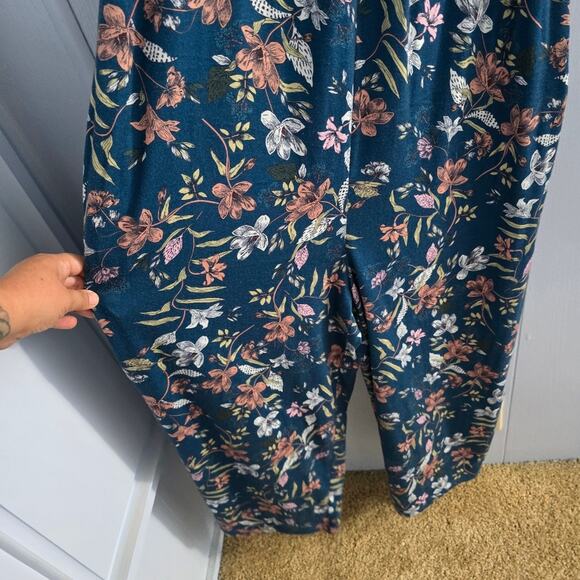 Anrabess Floral Print Jumpsuit Size XL Cottagecore Hippie Bohemian Multicolored - Picture 7 of 9